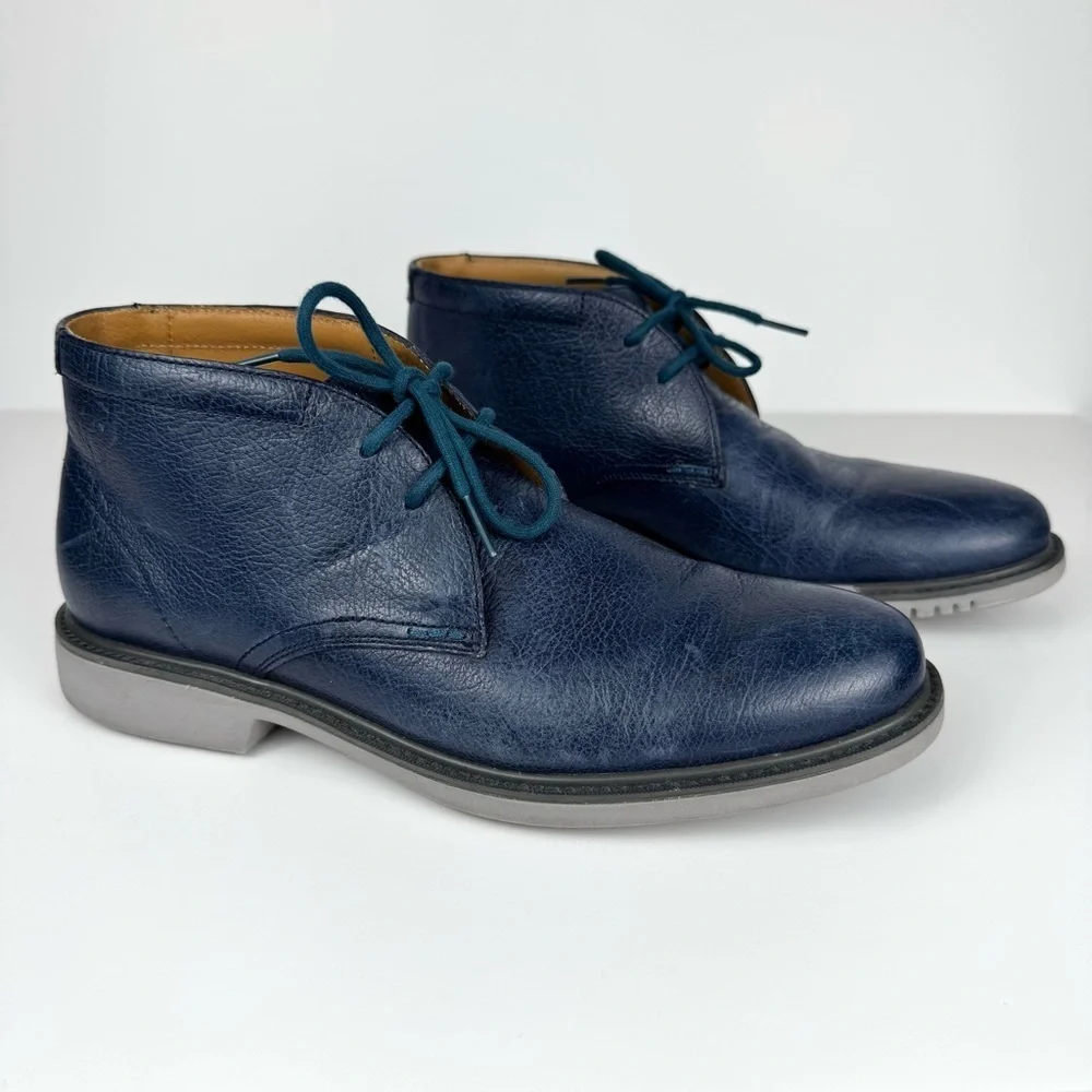 Cole Haan Men’s Great Jones Chukka II Boots Blue Leather Lace Up Size 7.5 Preppy